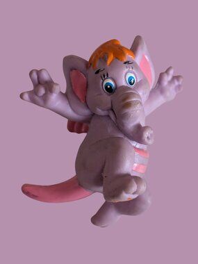 10/$25 Vintage 80s Disney's Wuzzles Eleroo 3" Rubber PVC Eraser